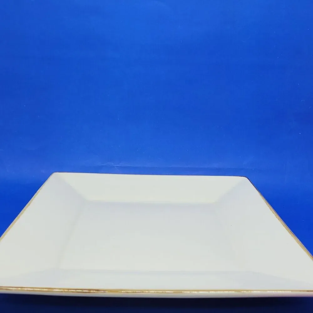 Pottery Barn Asian Square Putty DINNER PLATE 10 1/2